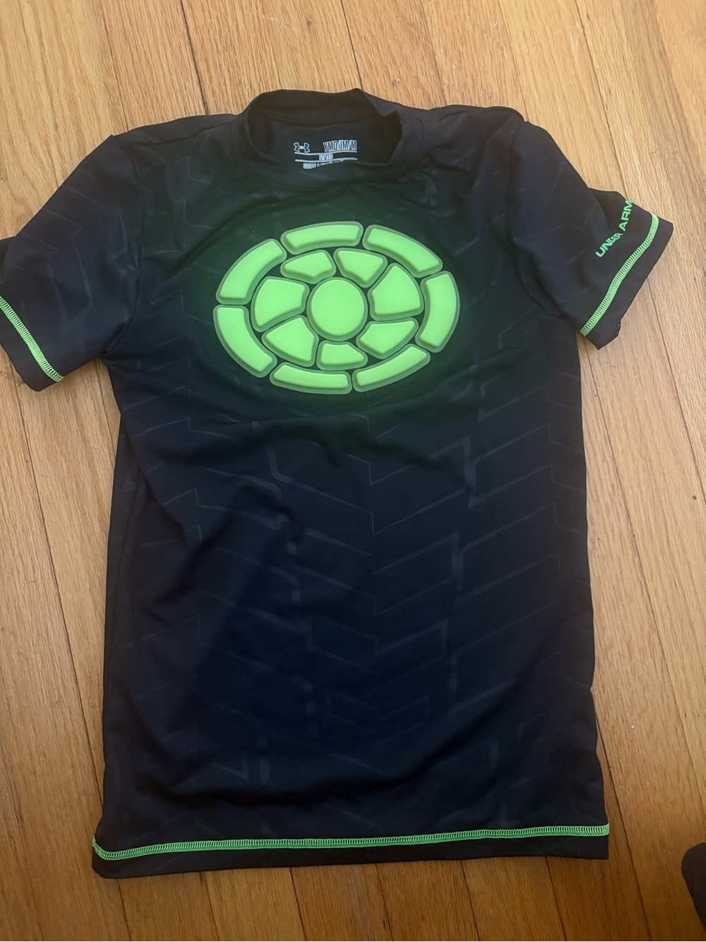 Under Armour Black Short Sleeve Tee with Neon Green Graphic